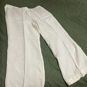J. Jill Ivory Linen Pants